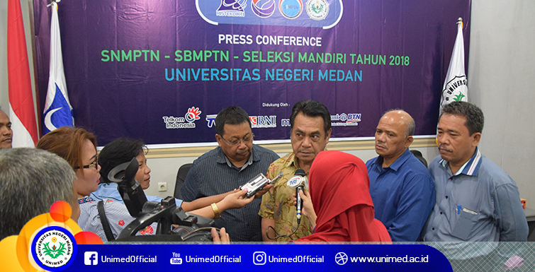 Unimed Gelar Temu Pers SNMPTN-SBMPTN 2018 dan Sosialisasi di 16 Kab/Kota