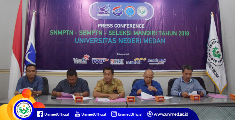 Unimed Gelar Temu Pers SNMPTN-SBMPTN 2018 dan Sosialisasi di 16 Kab/Kota