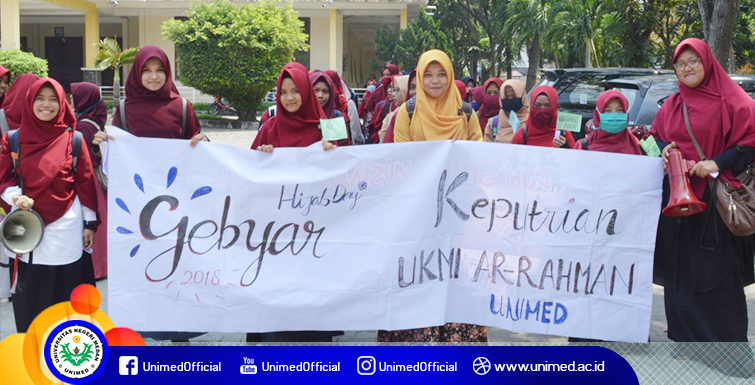 UKMI Ar-Rahman Unimed Gelar Pawai Peringati Hari Hijab Sedunia