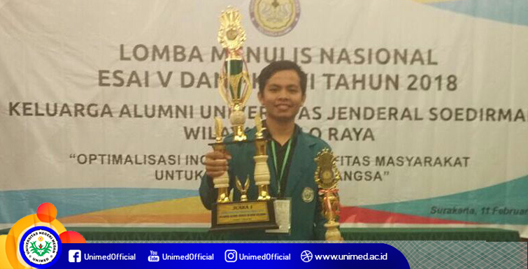 Mahasiswa FE Unimed Juara I Lomba Esai Nasional