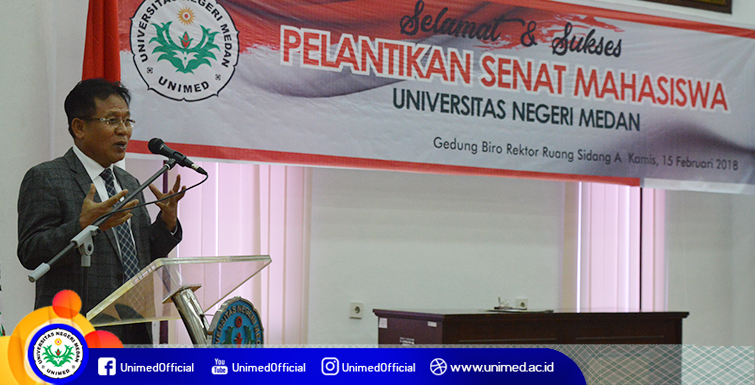 Rektor Lantik Senat Mahasiswa Periode 2018-2019