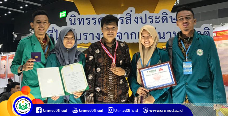 Mahasiswa Unimed Rebut 5 Medali di Thailand Inventors Day