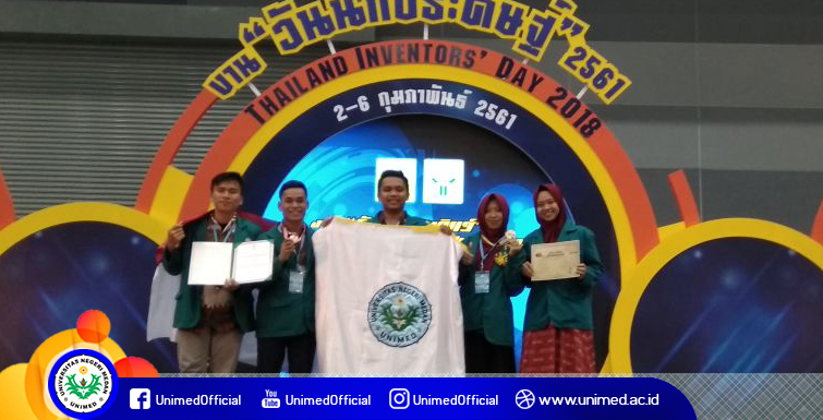 Mahasiswa Unimed Rebut 5 Medali di Thailand Inventors Day