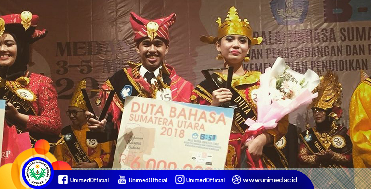 Mahasiswa Jurusan Bahasa Inggris FBS Unimed Juara 1 Duta Bahasa SUMUT