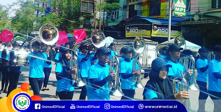 Tim Marching Band Unimed Juara Umum Piala Walikota Binjai