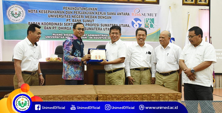 Unimed MoU Tiga Instansi Profesional di Sumut