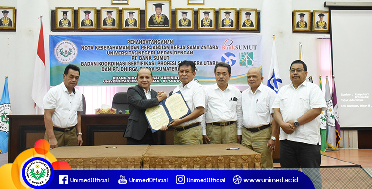 Unimed MoU Tiga Instansi Profesional di Sumut