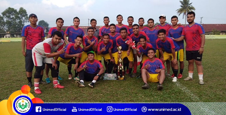 Tim Sepak Bola U-21 Unimed Juara Liga Mahasiswa Piala Kemenpora Tingkat Sumut