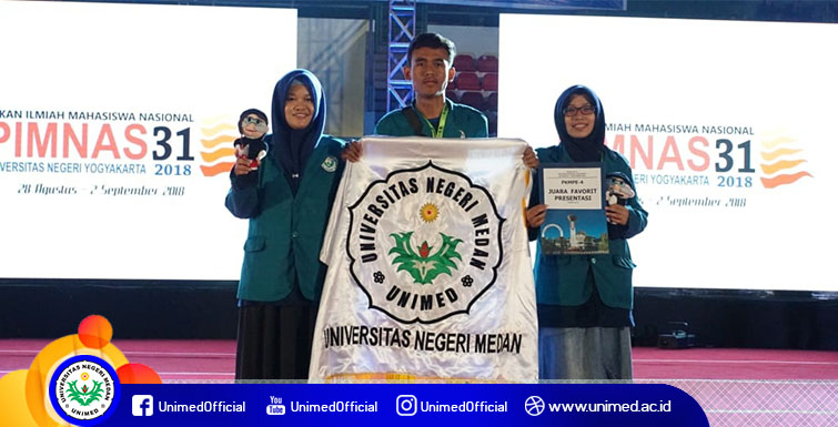 Tim PKM Unimed Raih Penghargaan “Peserta Terfavorit” di PIMNAS 31 Tahun 2018