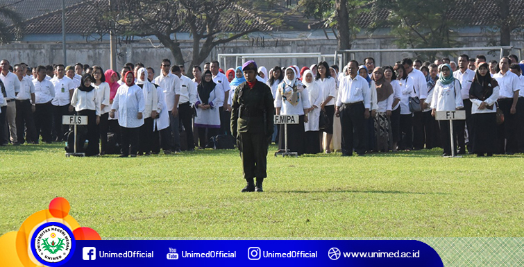 Rektor dan Civitas Unimed Peringati Hari Sumpah Pemuda ke 90