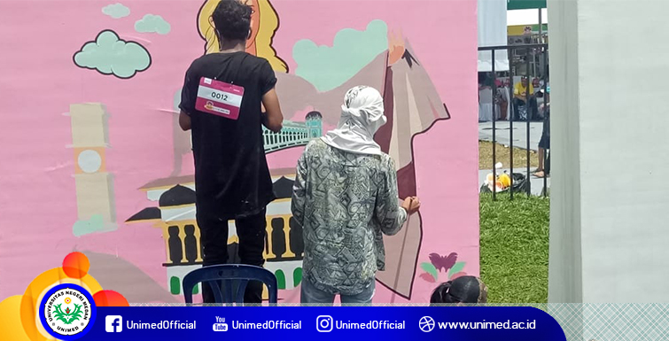 Mahasiswa Seni Rupa Unimed Raih Juara 2 Lukis Mural Festival Pesona Lokal di Medan