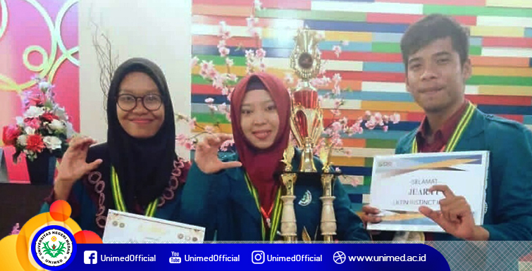 Mahasiswa Unimed Juara I LKTIN INSTINCT II 2018 di UNRI