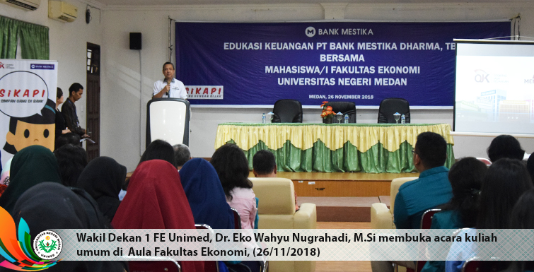 Praktisi Perbankan Isi Kuliah Umum FE Unimed