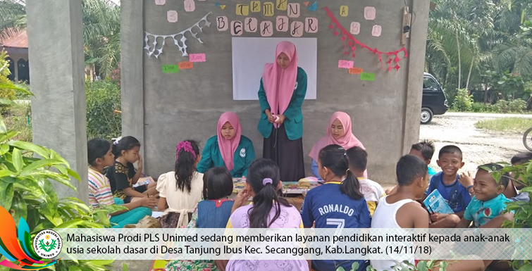 Mahasiswa PLS Berikan Layanan Pendidikan Kepada Anak-Anak Desa Tanjung Ibus