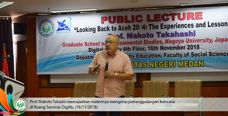 Kuliah Umum Prodi Pend. Geografi FIS Unimed Beri Wawasan Penanggulangan Bencana