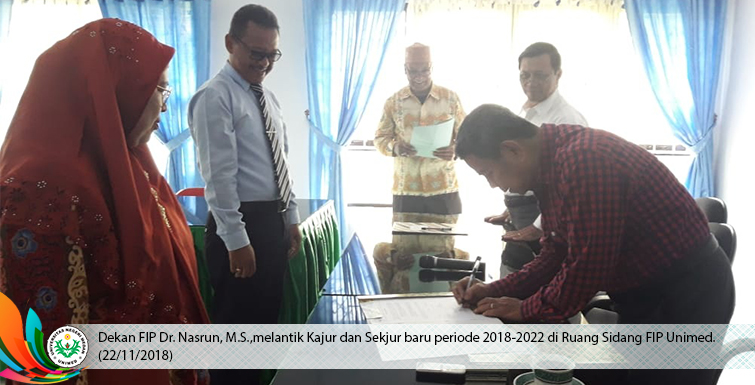 Dekan FIP Lantik Kajur dan Sekjur Periode 2018-2022