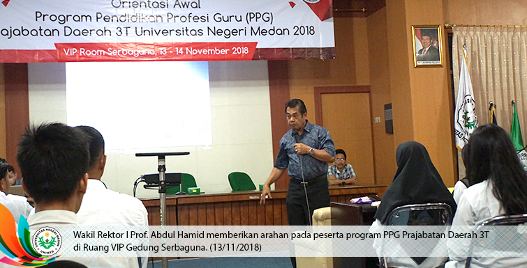 Orientasi PPG Prajabatan Daerah 3T Unimed, Persiapkan Guru Tangguh dan Professional