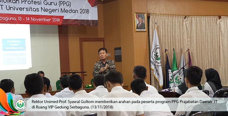 Orientasi PPG Prajabatan Daerah 3T Unimed, Persiapkan Guru Tangguh dan Professional