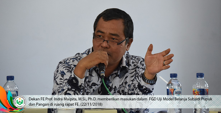 Unimed dan BAPPENAS Lakukan FGD Uji Model Belanja Subsidi Pupuk dan Pangan