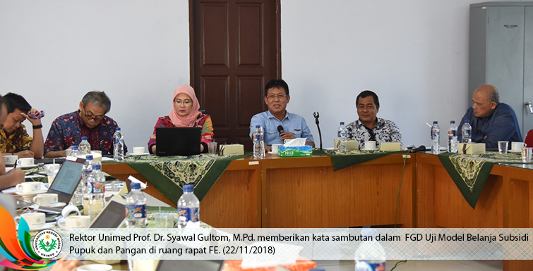 Unimed dan BAPPENAS Lakukan FGD Uji Model Belanja Subsidi Pupuk dan Pangan