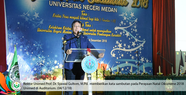 Perayaan Natal Oikumene 2018 Universitas Negeri Medan