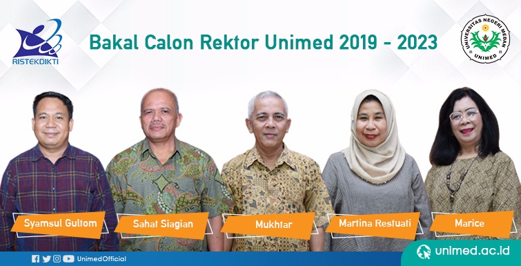 Senat Sahkan 5 Bakal Calon Rektor Unimed Periode 2019-2023