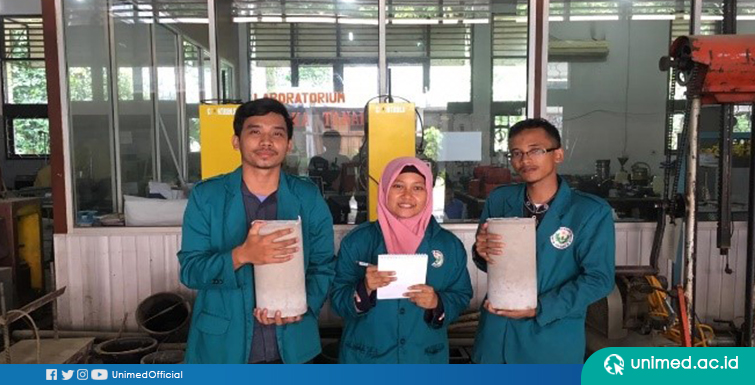 Mahasiswa UNIMED Ciptakan Beton dari Abu Ampas Tebu dan Putih Telur