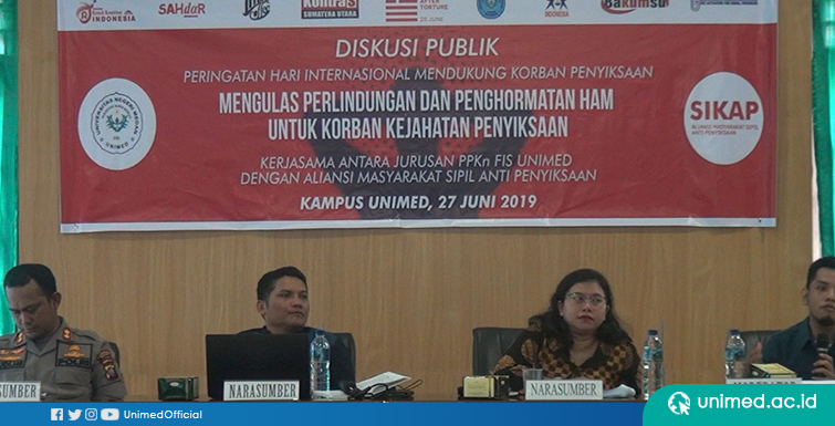 Jurusan PPKn Unimed dan SIKAP Gelar Diskusi Publik Peringati Hari Internasional Mendukung Korban Penyiksaan