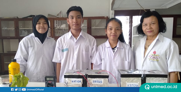 Mahasiswa Unimed Ubah Sampah Sayuran Menjadi Energi Listrik