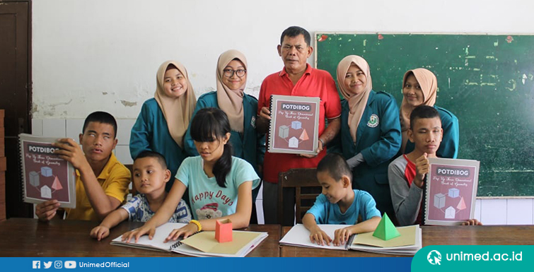 Mahasiswa Unimed Ciptakan “POTDIBOG” Sebagai Solusi Pembelajaran Bangun Ruang Siswa Tunanetra