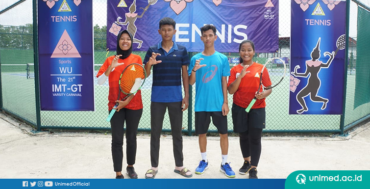 Unimed Kembali Raih Medali Perak Cabang Tenis di IMT-GT Thailand