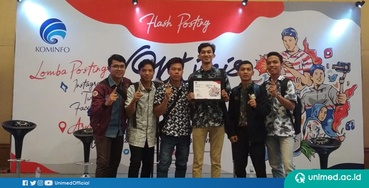 Mahasiswa FIS Unimed Juara I Flash Posting DISKOMINFO SUMUT