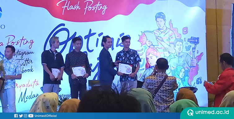 Mahasiswa FIS Unimed Juara I Flash Posting DISKOMINFO SUMUT