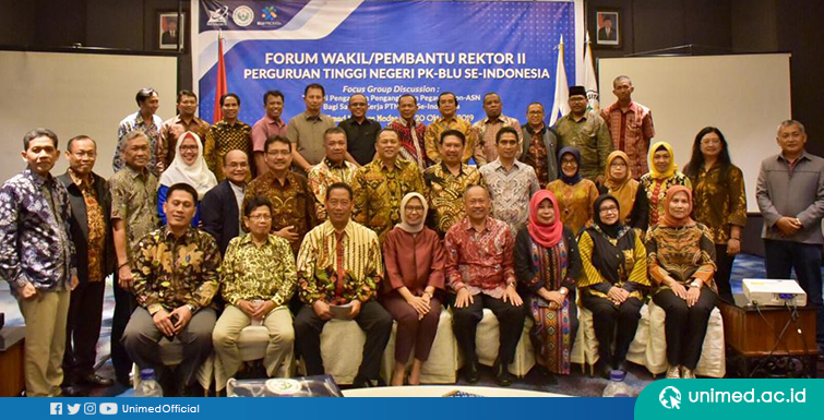 Unimed  Tuan Rumah Forum Wakil Rektor II PTN PK-BLU Se- Indonesia