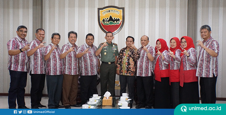 Pimpinan Unimed Silaturrahim Ke Pangdam I Bukit Barisan, Jalin Sinergitas