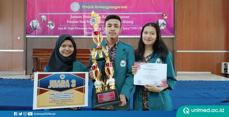 Mahasiswa FIP UNIMED Raih Juara 3 Lomba Dialog Interaktif di UM Malang