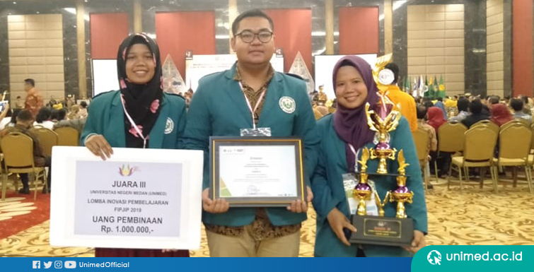 Mahasiswa FIP Unimed Juara 3 Olimpiade Tingkat Nasional FIP JIP 2019