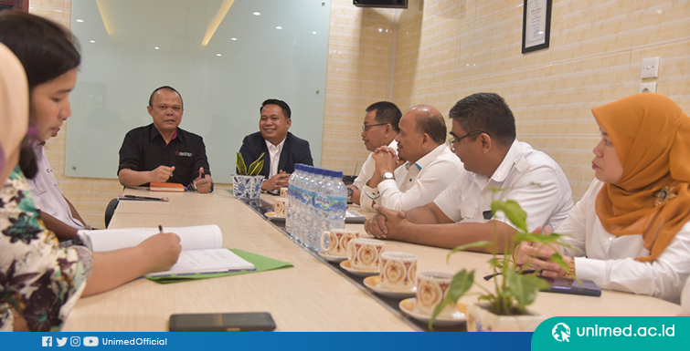 Rektor UNIMED Berkunjung ke LKBN Antara Sumut dan Tribun Medan