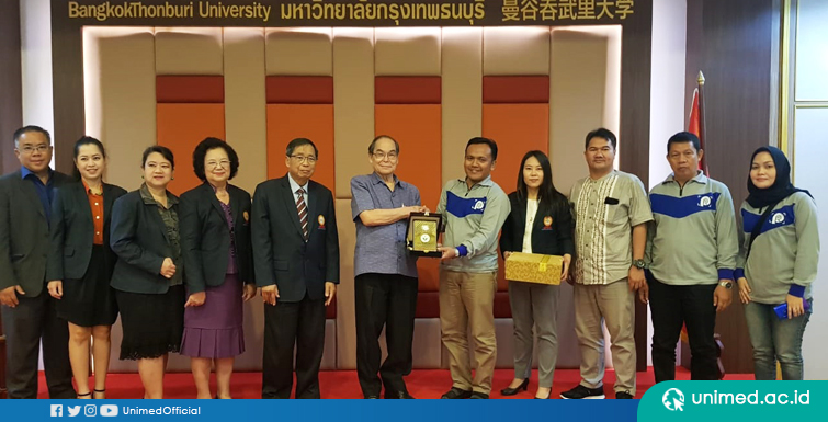 Humas Unimed Benchmarking ke Bangkok Thonburi University Thailand