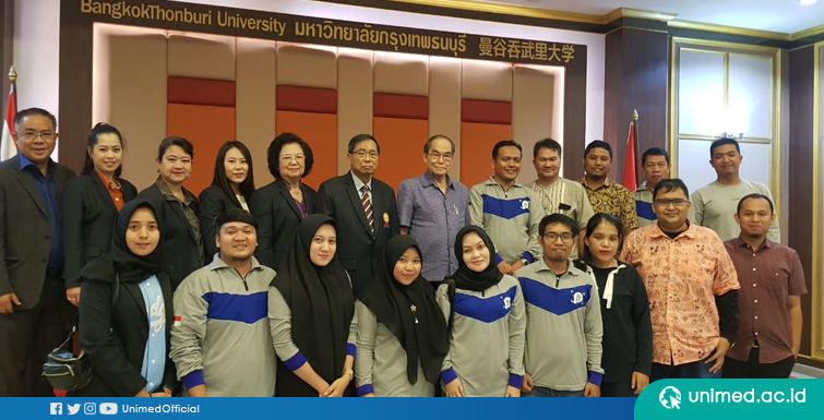 Humas Unimed Benchmarking ke Bangkok Thonburi University Thailand