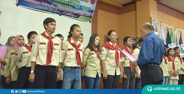 Wakil Rektor III Lantik Pengurus MAPALA UNIMED Tahun 2020