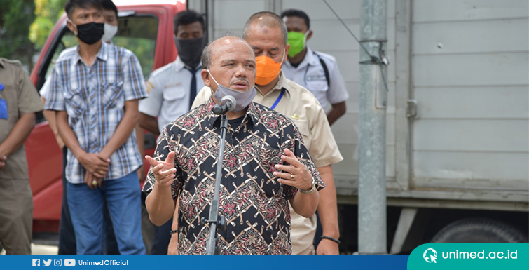 Stay at Asrama, Mahasiswa UNIMED dapat Bantuan Sembako dari Gugus Tugas Provinsi Sumut