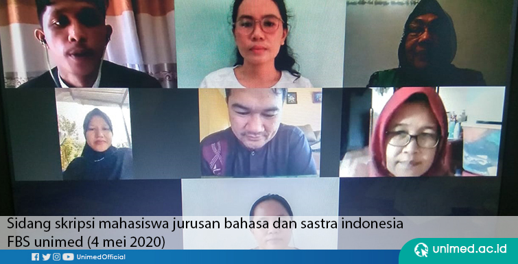 Ujian Tugas Akhir Mahasiswa Unimed Secara Virtual di Masa Pandemi Covid-19