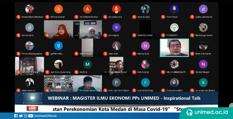 Ilmu Ekonomi PPs UNIMED Gelar Webinar Strategi Penguatan Ekonomi di Masa Covid-19