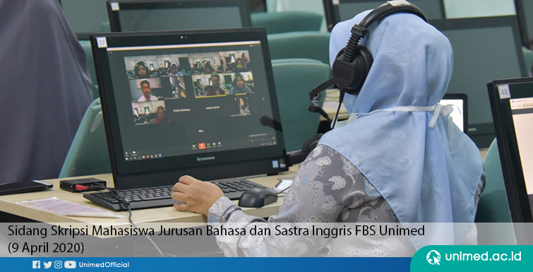 Ujian Tugas Akhir Mahasiswa Unimed Secara Virtual di Masa Pandemi Covid-19