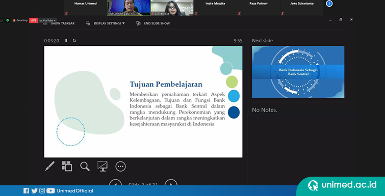 Kuliah Umum “Bank Indonesia Mengajar” di UNIMED