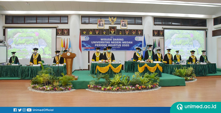 Perdana, Unimed Wisuda Daring 812 Lulusan