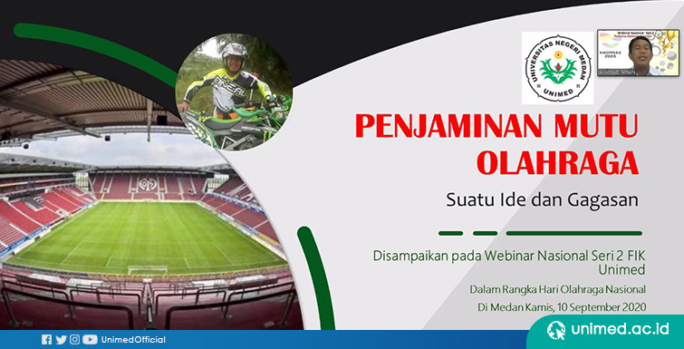 Webinar FIK UNIMED Rumuskan Performa Berolahraga di Era New Normal