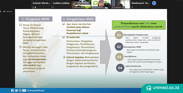 Pemanfaatan BMN di Lingkungan UNIMED untuk Optimalisasi PK-BLU