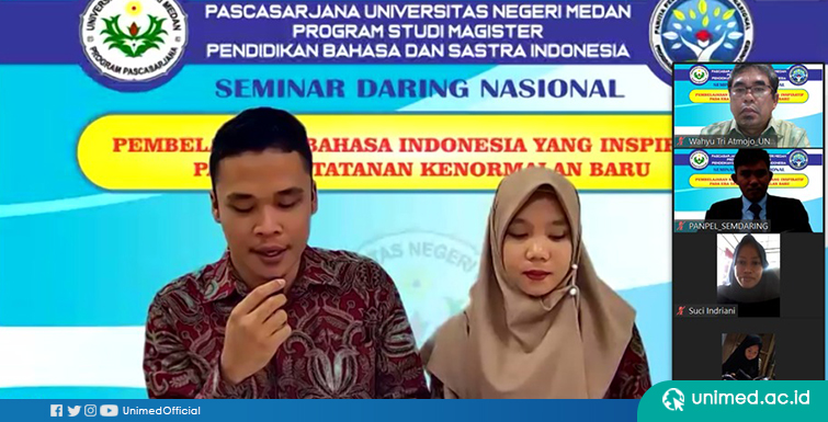 Prodi Magister Pend. Basindo Gelar Seminar Daring Nasional Bahas Pembelajaran Inspiratif di  Era New Normal